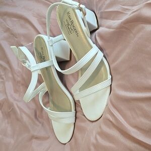 White kim rodgers heels, size 8